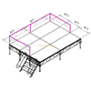 4x8ft Outdoor Aluminum Portable Concert Platform Platform 16x12ft (4,88x3,66 м) 