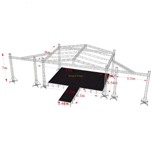Алюминиевая крыша сцены фермы с линейными светодиодами 13x9x7m