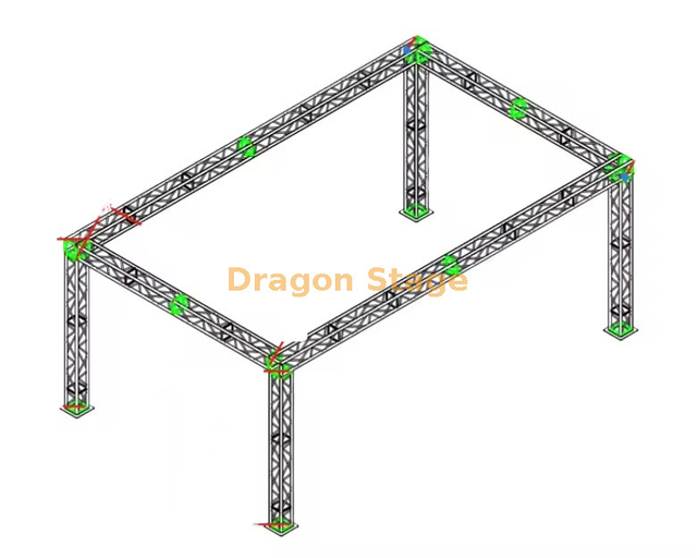 Курортная мобильная ферменная сцена 20x10x15 футов