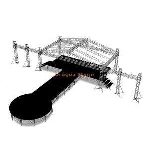 Квадратная алюминиевая ферма 14кс12кс6м освещения церкви с крыльями приведенного экрана 7м и линейного массива 3м