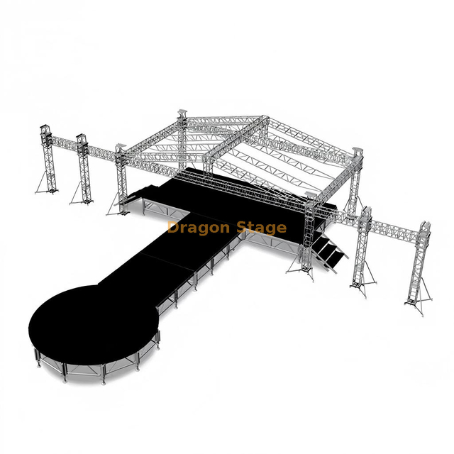 Квадратная алюминиевая ферма 14кс12кс6м освещения церкви с крыльями приведенного экрана 7м и линейного массива 3м