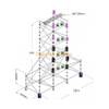 12-метровая профессиональная стальная универсальная система строительных лесов для концертов