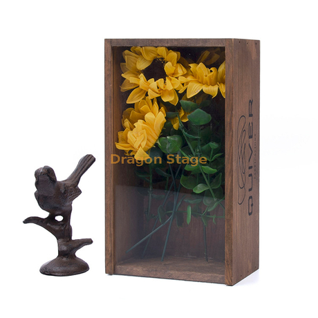 Настройка деревянной коробки OEM & ODM Custom Natural Transparent Cold Wood Box с прозрачной крышкой для акрилового стекла