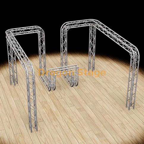 Глобальная ферма 16'x15'x10 'Торговая выставка стенда / выставочная система - модульная ферма F34 с круглыми углами и встроенным в киоск