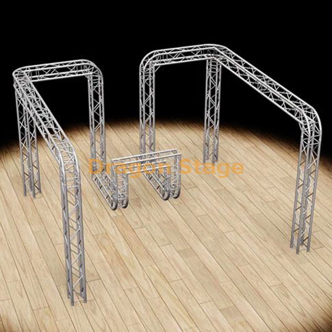 Глобальная ферма 16'x15'x10 'Торговая выставка стенда / выставочная система - модульная ферма F34 с круглыми углами и встроенным в киоск