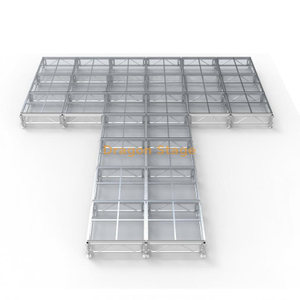 Портативная Т-образная алюминиевая акриловая сцена для показа мод 8,54x7,32 м (регулируемая высота 0,4-0,8 м)