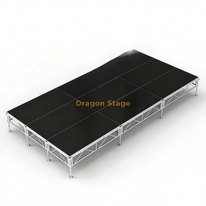 Бытовая портативная небольшая сцена для вечеринок 6x3 м с 2 лестницами