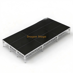 Бытовая портативная небольшая сцена для вечеринок 6x3 м с 2 лестницами