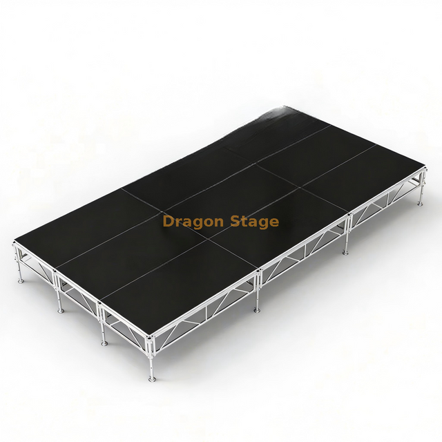 Бытовая портативная небольшая сцена для вечеринок 6x3 м с 2 лестницами