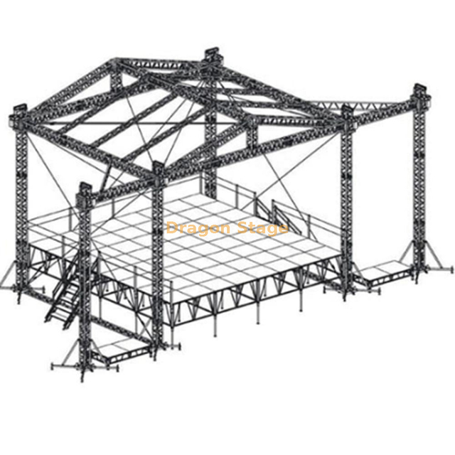 Алюминиевая ферменная система 12x8x5m с легкими раструбами для мероприятий и концертов со звуковыми крыльями ферменной конструкции 2m
