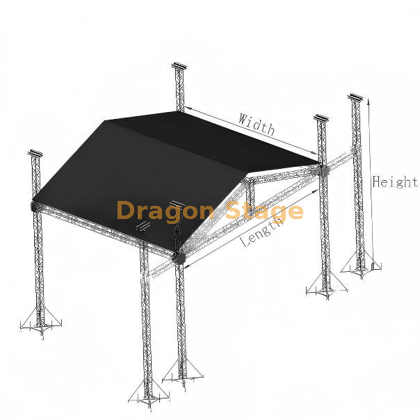 Ферменная система Концертное звуковое освещение Ферма алюминиевая 14x10x14m