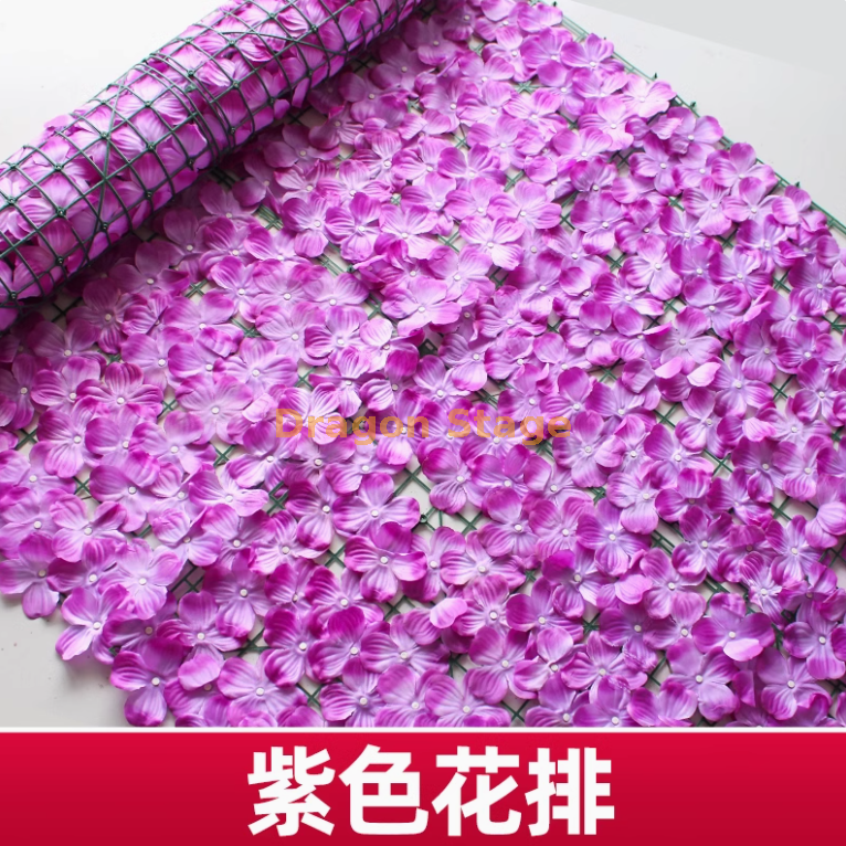 紫色 紫色花排 (1 米 3 米） 3 蝴蝶