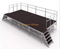  32x16ft Outdoor Aluminum Portable Stage Stage Stage 4x8ft Deck с сценическими рельсами 9,76x4,88 м. Высота высотой 0,8-1,2 м.