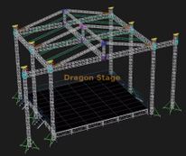 Алюминиевая скатная крыша для концертов на открытом воздухе 12x12x9 м