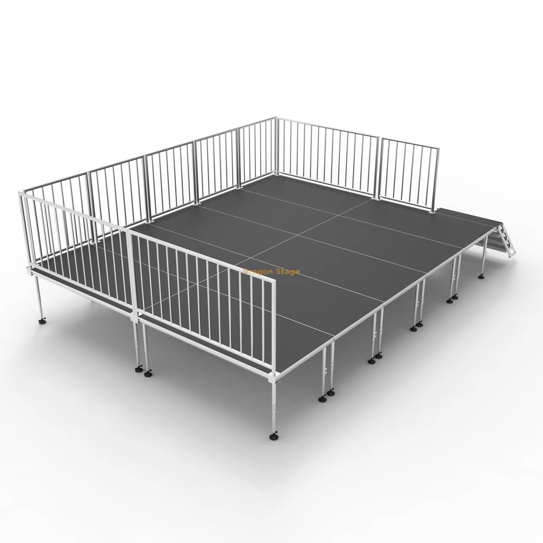 Комплект модульной сценической платформы с быстрой фиксацией 6,1x4,88 м