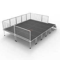 Комплект модульной сценической платформы с быстрой фиксацией 6,1x4,88 м