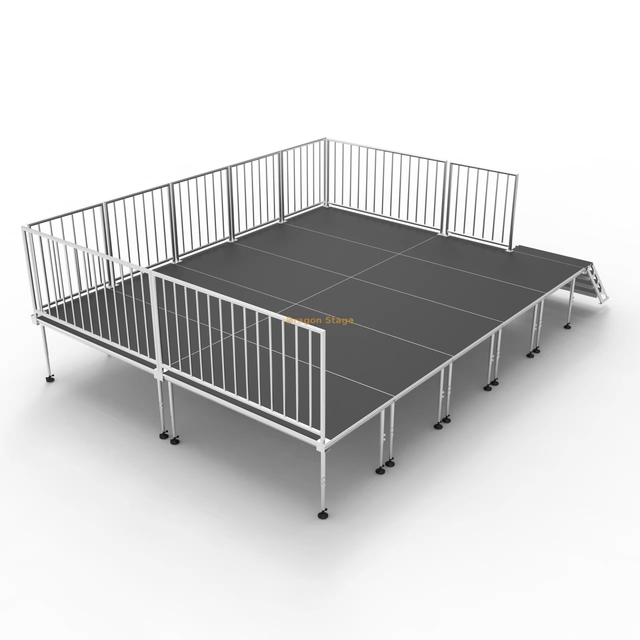 Комплект модульной сценической платформы с быстрой фиксацией 6,1x4,88 м