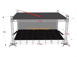 F34 Stage Flat Roofing System с наземной поддержкой 10x8x6m