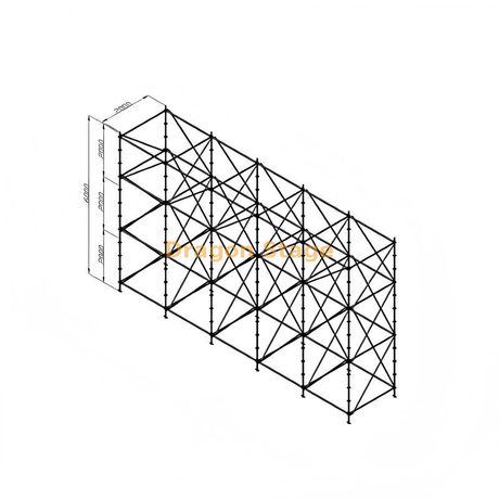 Сверхмощная стальная ферменная конструкция Layher 10x6 м, декоративная стена для сцены