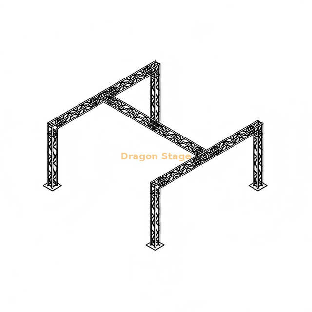 Мобильная ферменная система освещения сцены из алюминиевого сплава 6x6 м – сверхмощный профессиональный портал для мероприятий высотой 3 м