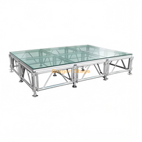 Алюминиевое прозрачное акриловое стекло, свадебное украшение, высота 0,4-0,6 м, сцена 3,66x2,44 м