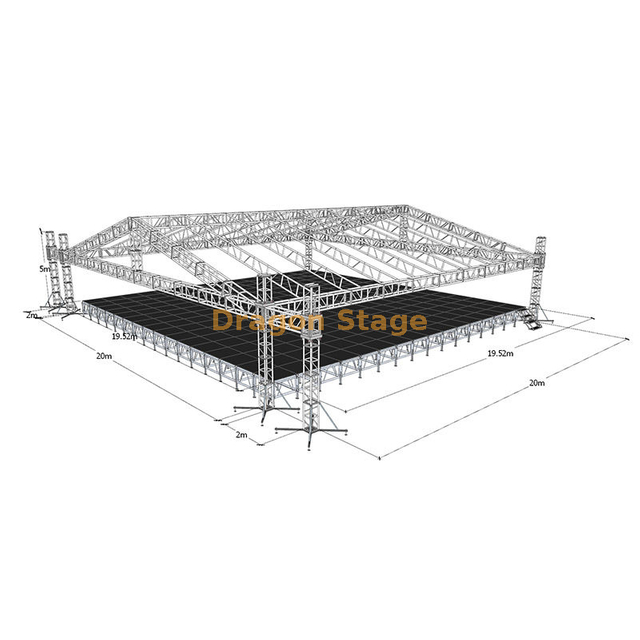 Алюминиевая концертная стадия фермы 20x20x5m