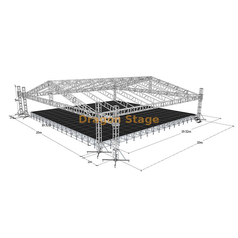Алюминиевая концертная стадия фермы 20x20x5m