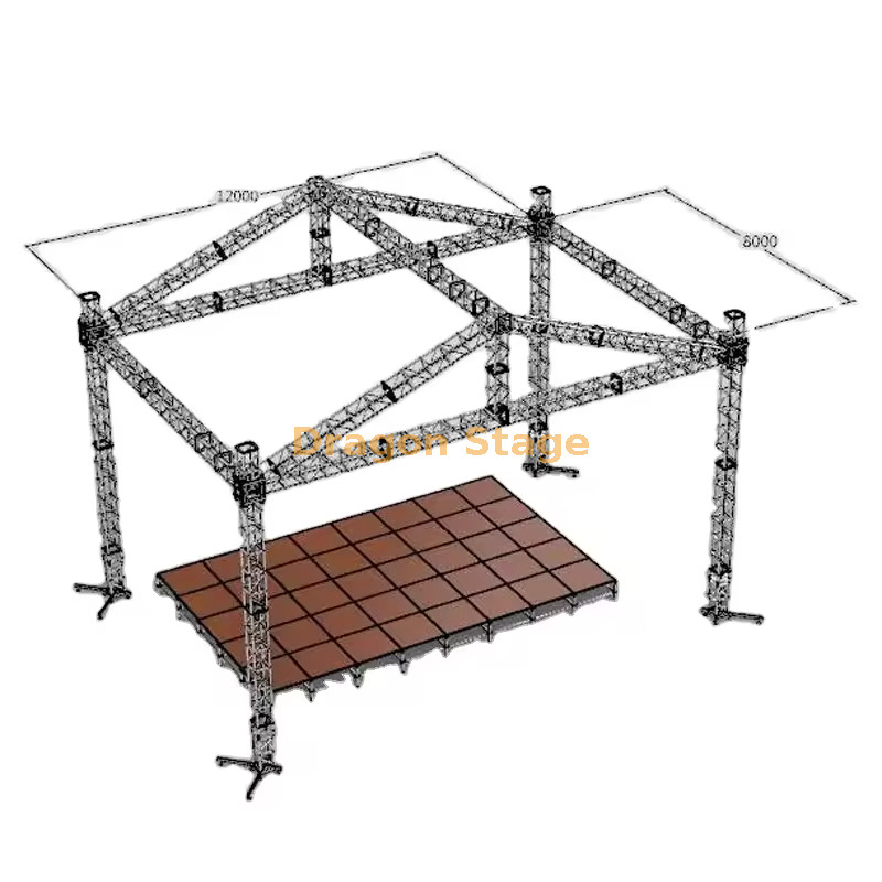 Алюминиевая портативная вечеринка на вечеринке DJ Concert Concert Complapsible с крышкой фермы 12x8x6m