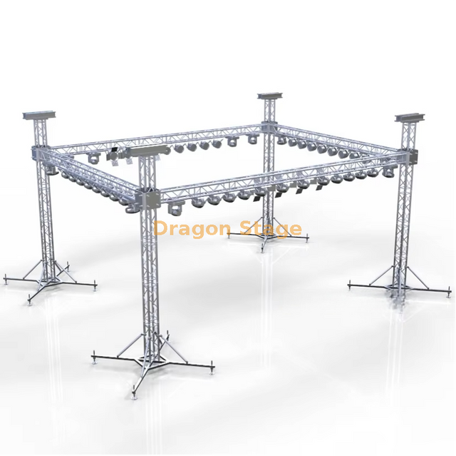 Наружная изготовленная на заказ ферменная система опорной плиты для исполнения 10x10x4m во французской деревне