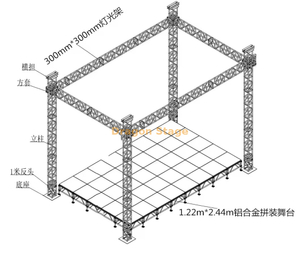 Изготовленная на заказ алюминиевая ферма церковного освещения 9x6x6m